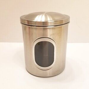 Room Essentials Small Stainless Steel Stackable Canister with Clear Window